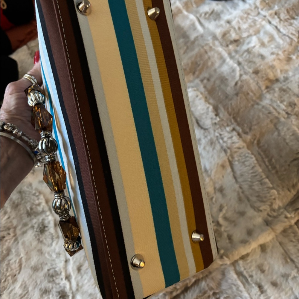 Kate Spade vintage blue & brown bag - Picture 6 of 6